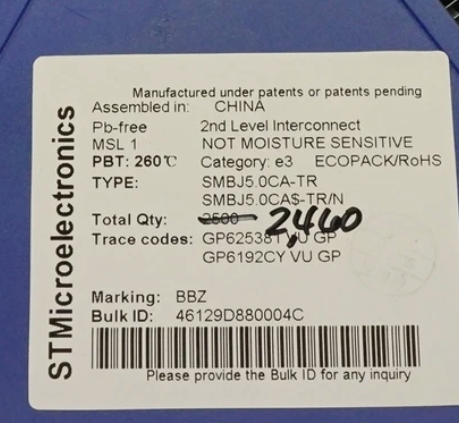 SMBJ5.0CA-TR STMicroelectronics